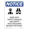 Signmission OSHA Notice Sign, Hard Hats Safety With Symbol, 18in X 12in Rigid Plastic, 12" W, 18" H, Portrait OS-NS-P-1218-V-13309 - alternate 1